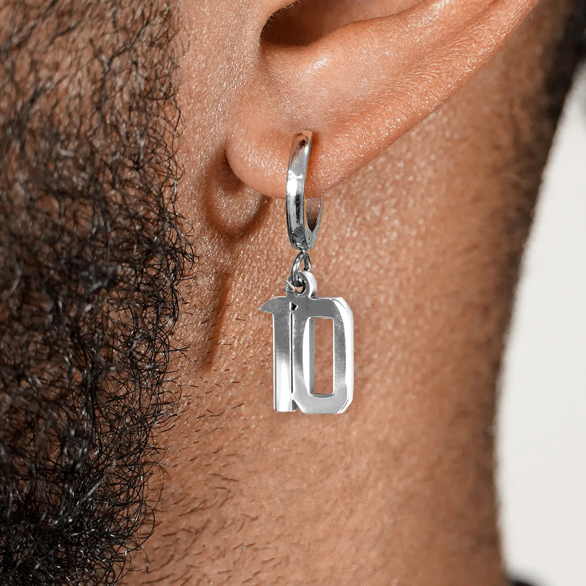 10 Number Earring - Stainless Steel