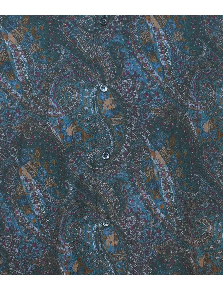 1990s Paisley Print Shirt - XL