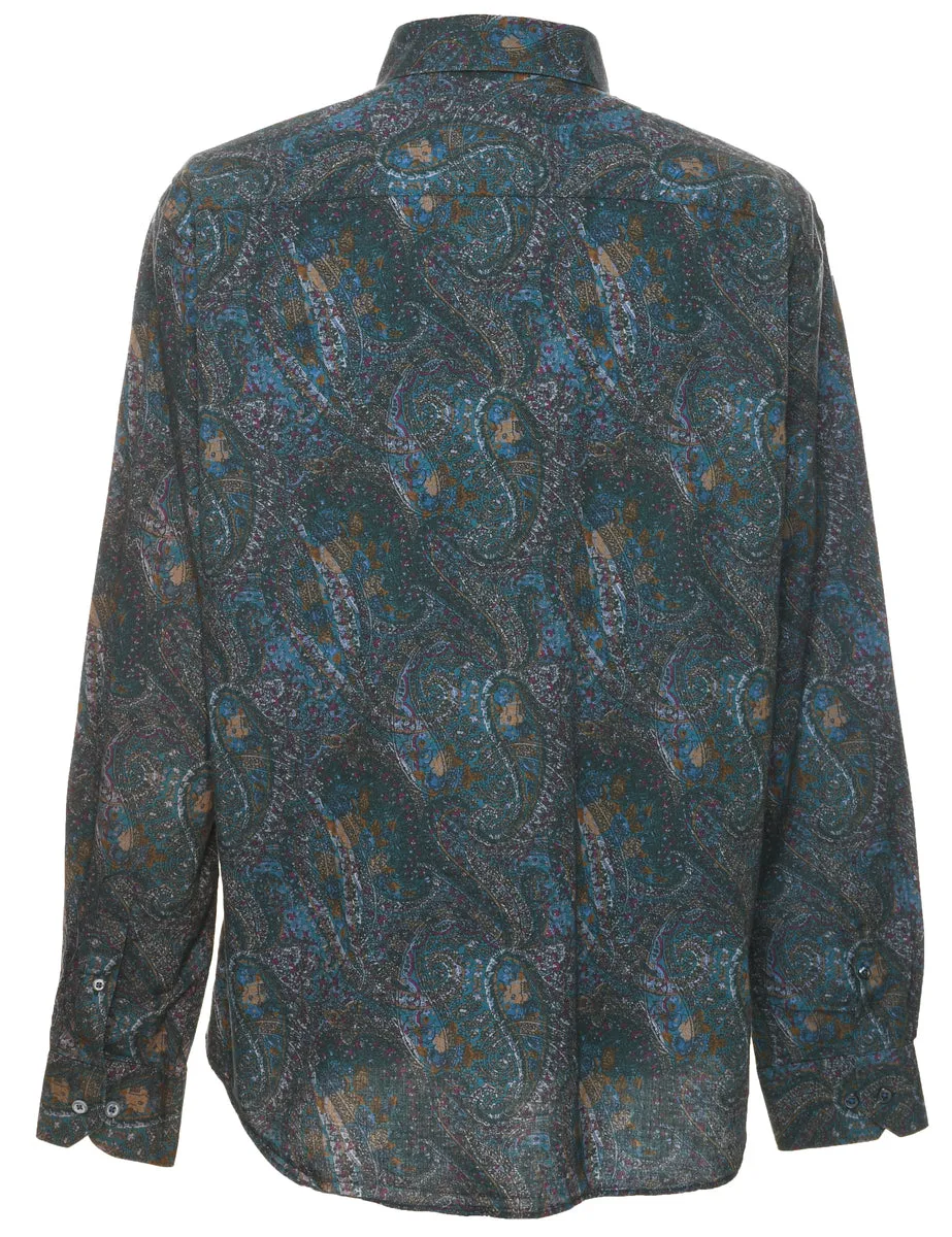 1990s Paisley Print Shirt - XL