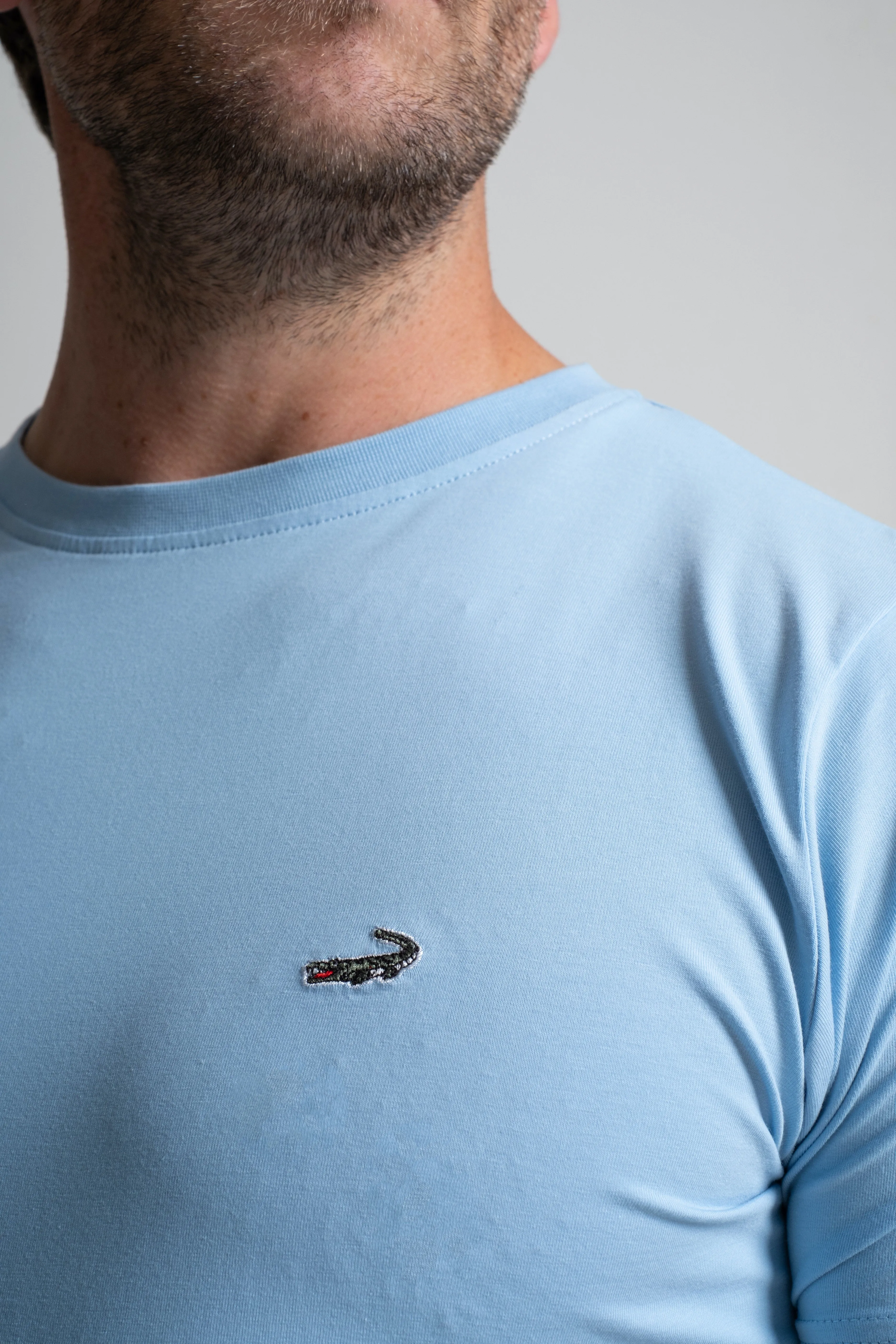 Action Fit Short sleeves-CasualCrew Neck - Blue Bell