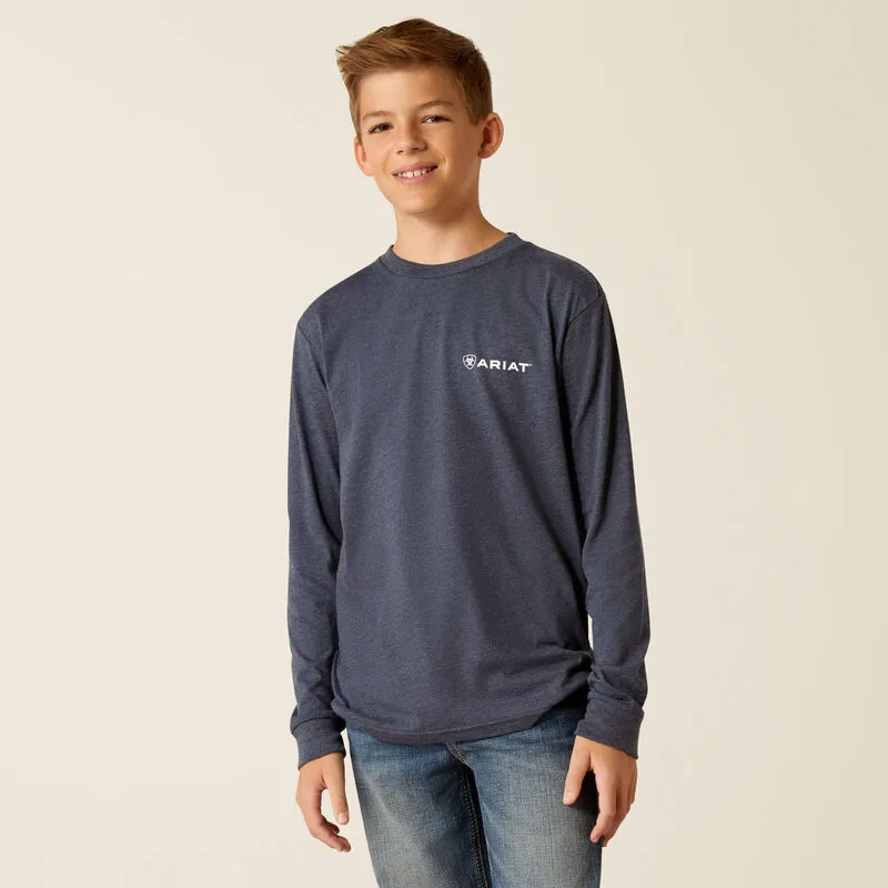 Boy's Ariat American Circle LS Tee