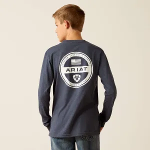 Boy's Ariat American Circle LS Tee