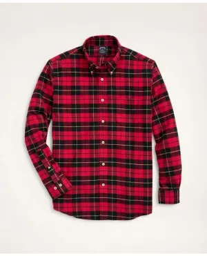 Brooks Brothers Men's Big & Tall Portuguese Flannel Shirt Red/Black