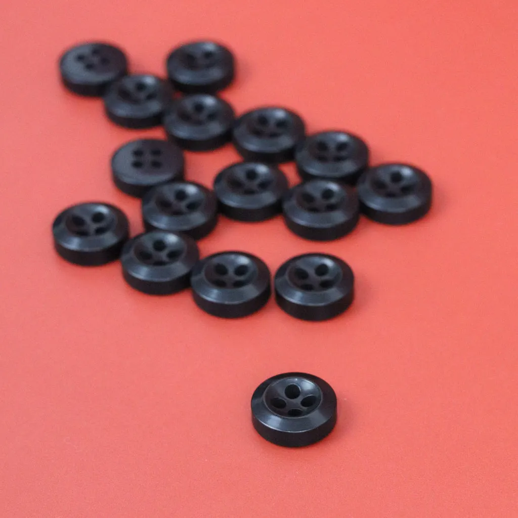 Classic Shirt Buttons - 12mm - Black