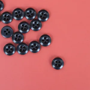 Classic Shirt Buttons - 12mm - Black