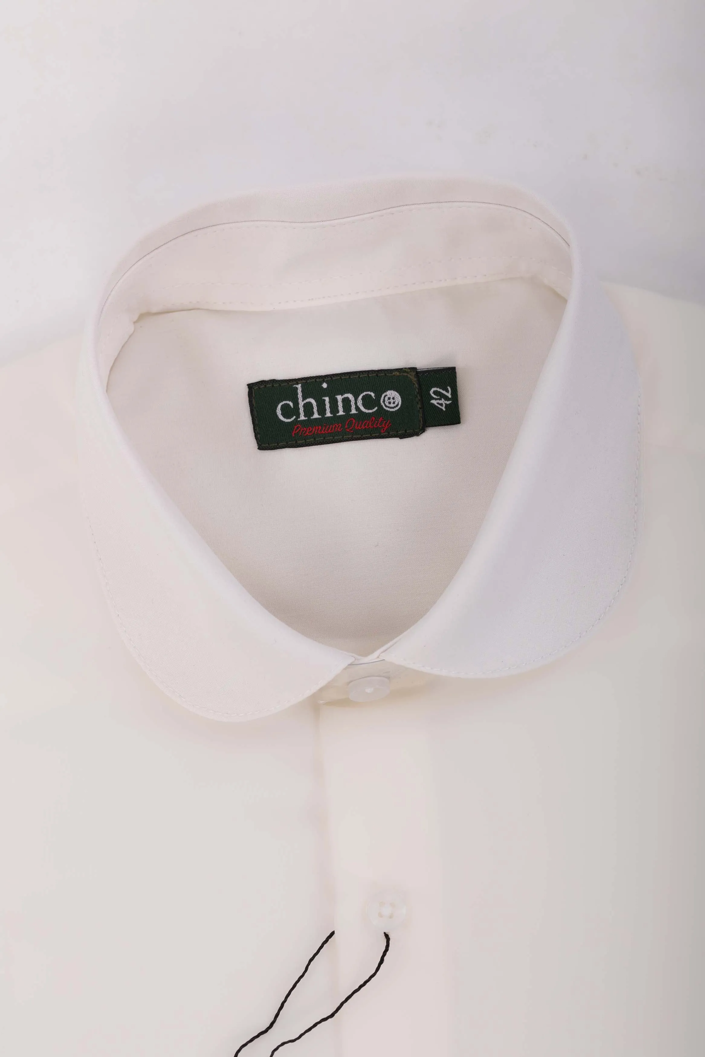 club collar slim fit chemise-Off white