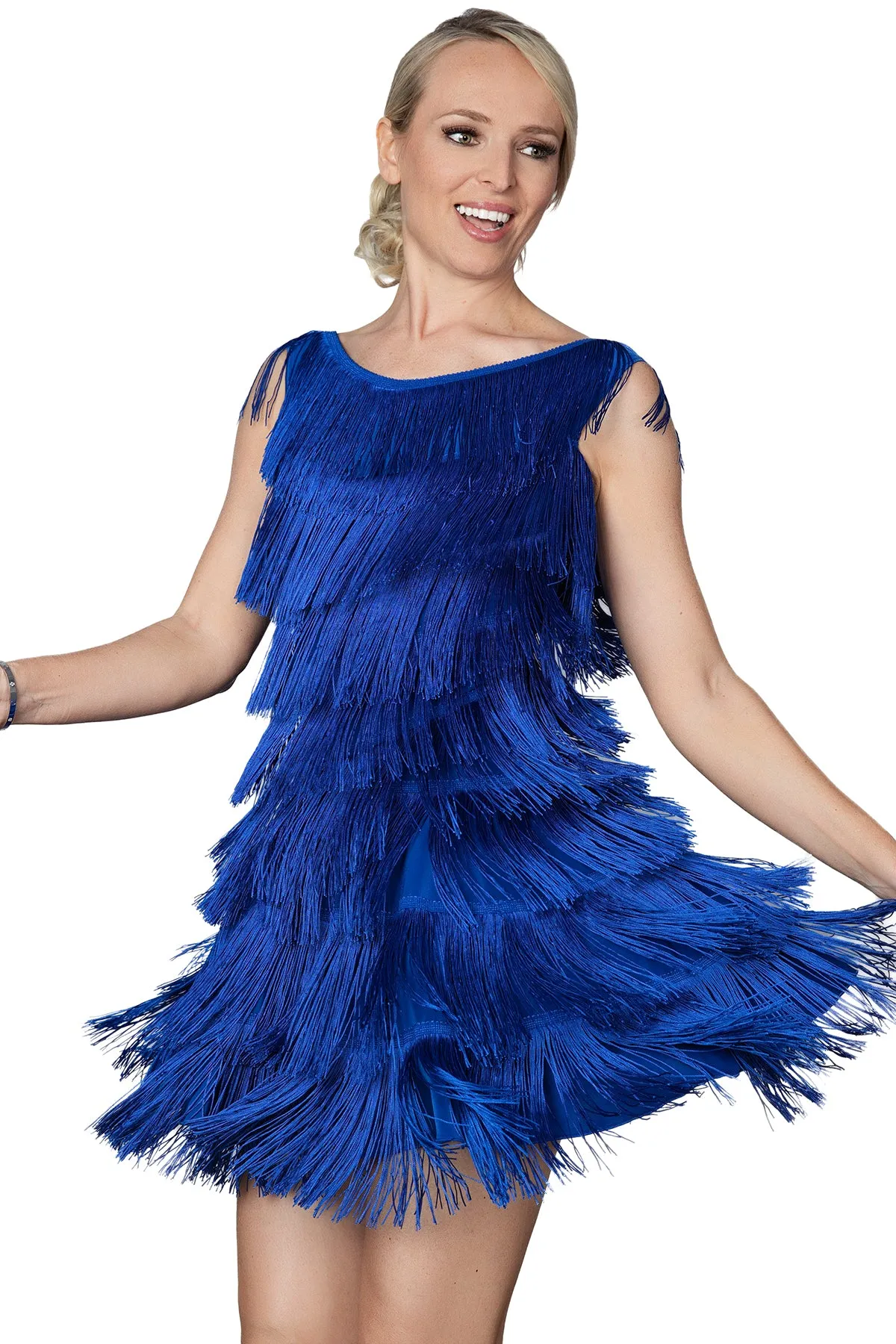 Dance America D2420 Multiple Layers of Full Fringe Latin Practice Dress in Stock