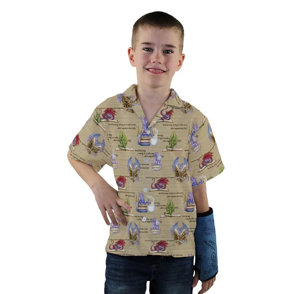 Dragon Bookworm Youth Hawaiian Shirt