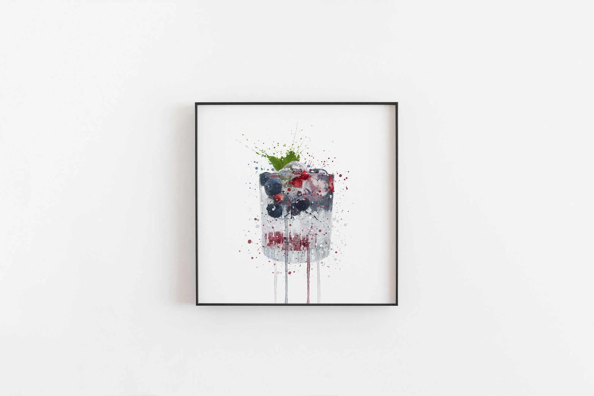 Gin and Tonic 'Blueberry & Pomegranate' Wall Art Print