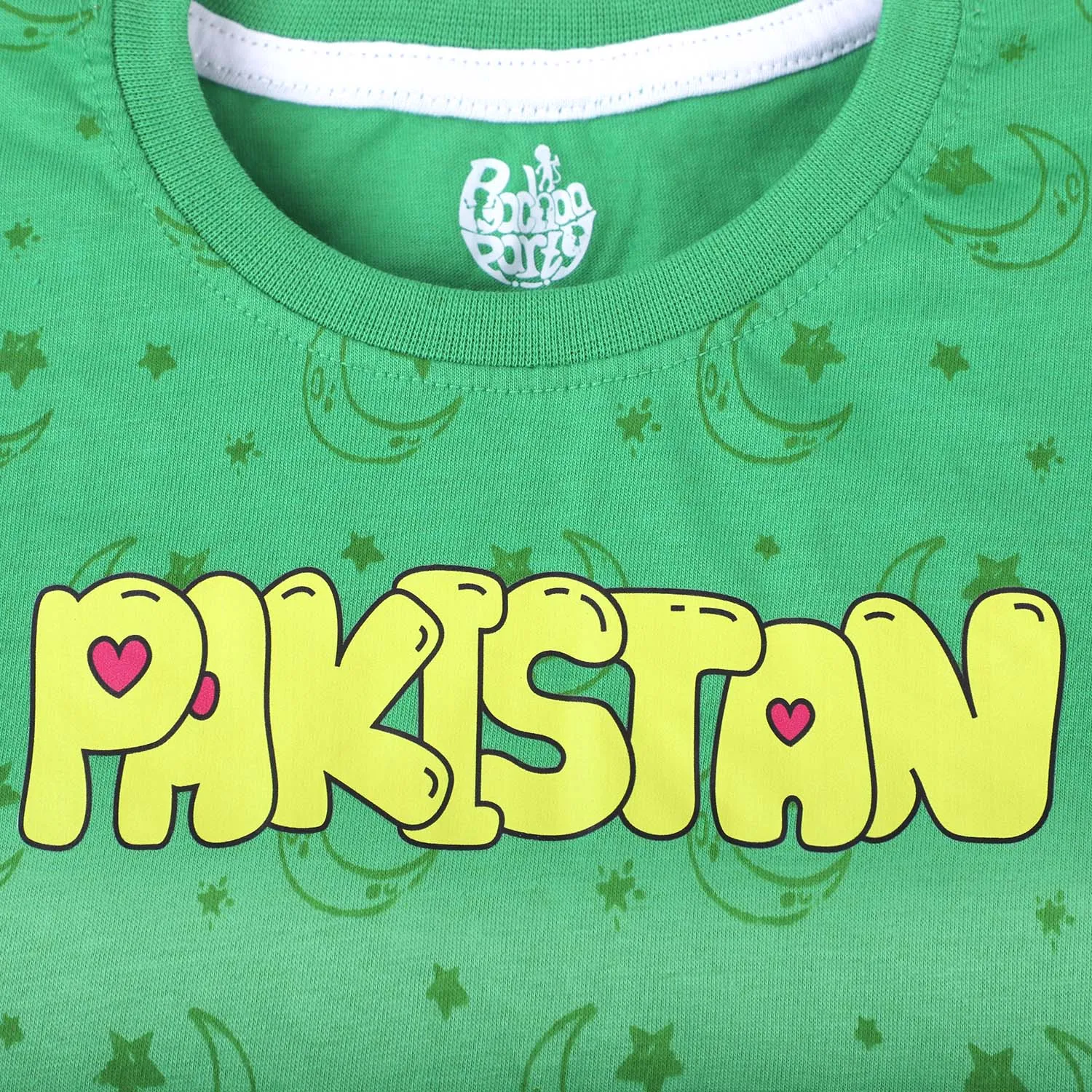 Girls T-Shirt Printed Pakistan Classic Green