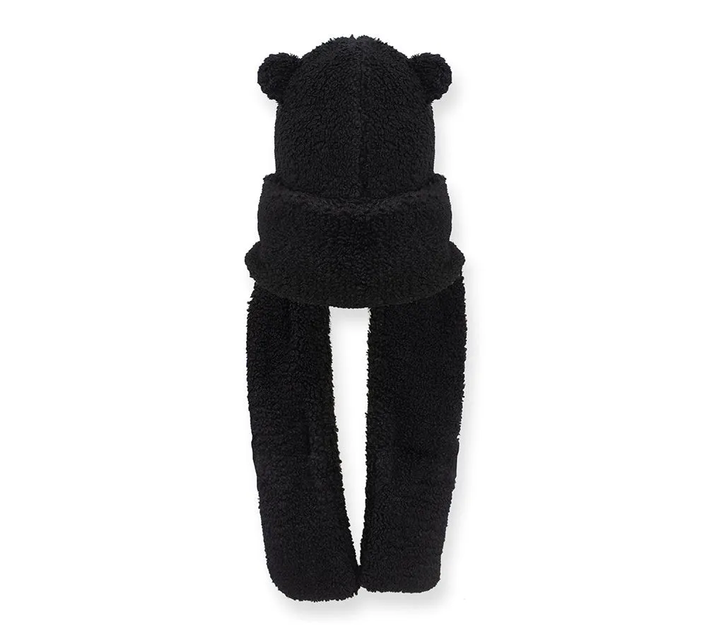 Hat Scarf and Gloves 3 In 1 Cute Bear Plush Hat