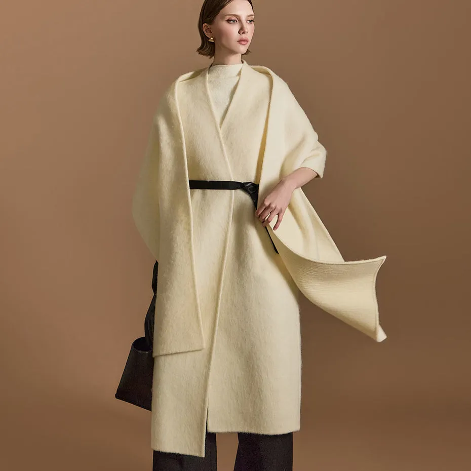 J2551 Handmade Wool Coat With Belt