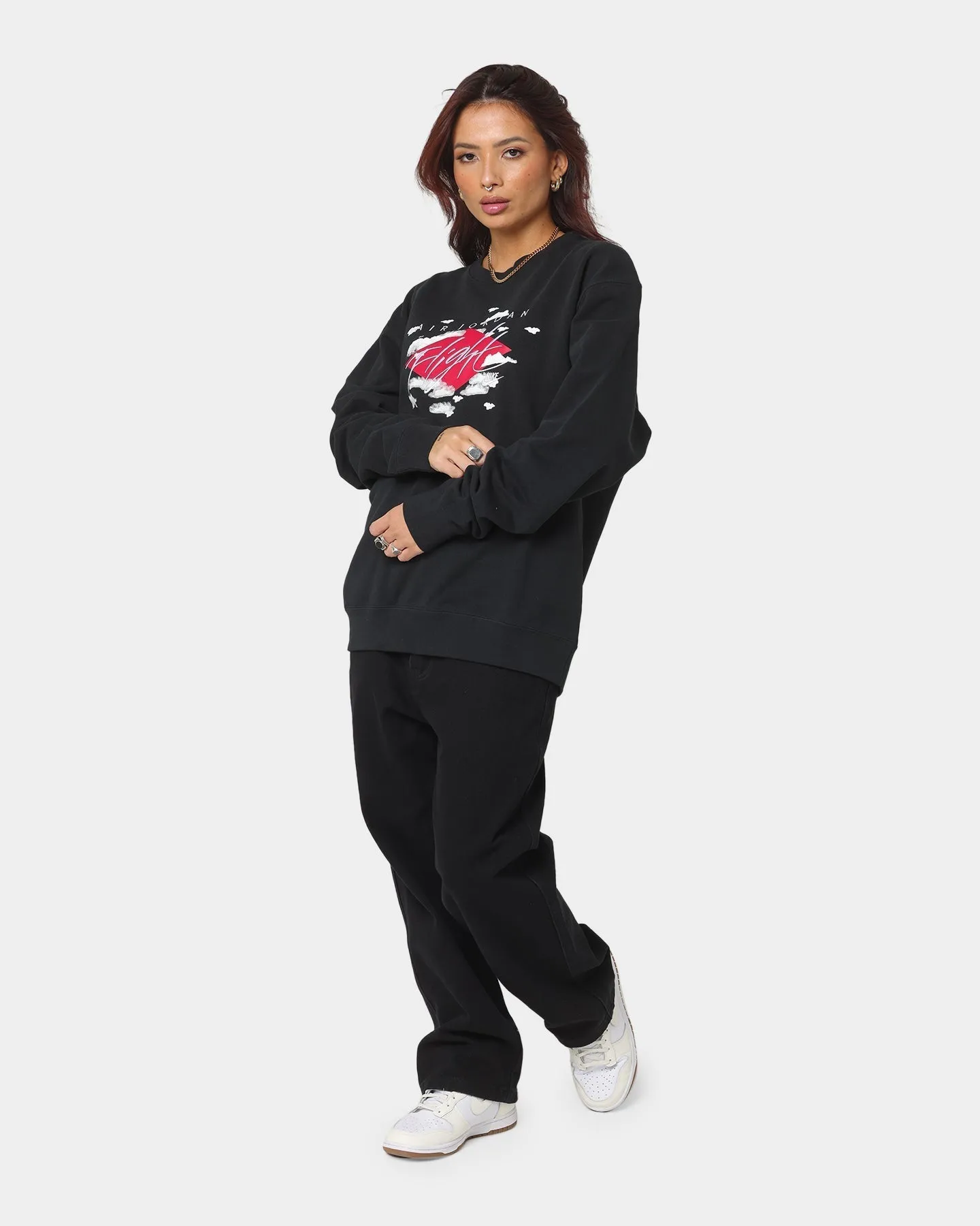 Jordan Statement Essentials Fleece Crew Sweatshirt Black