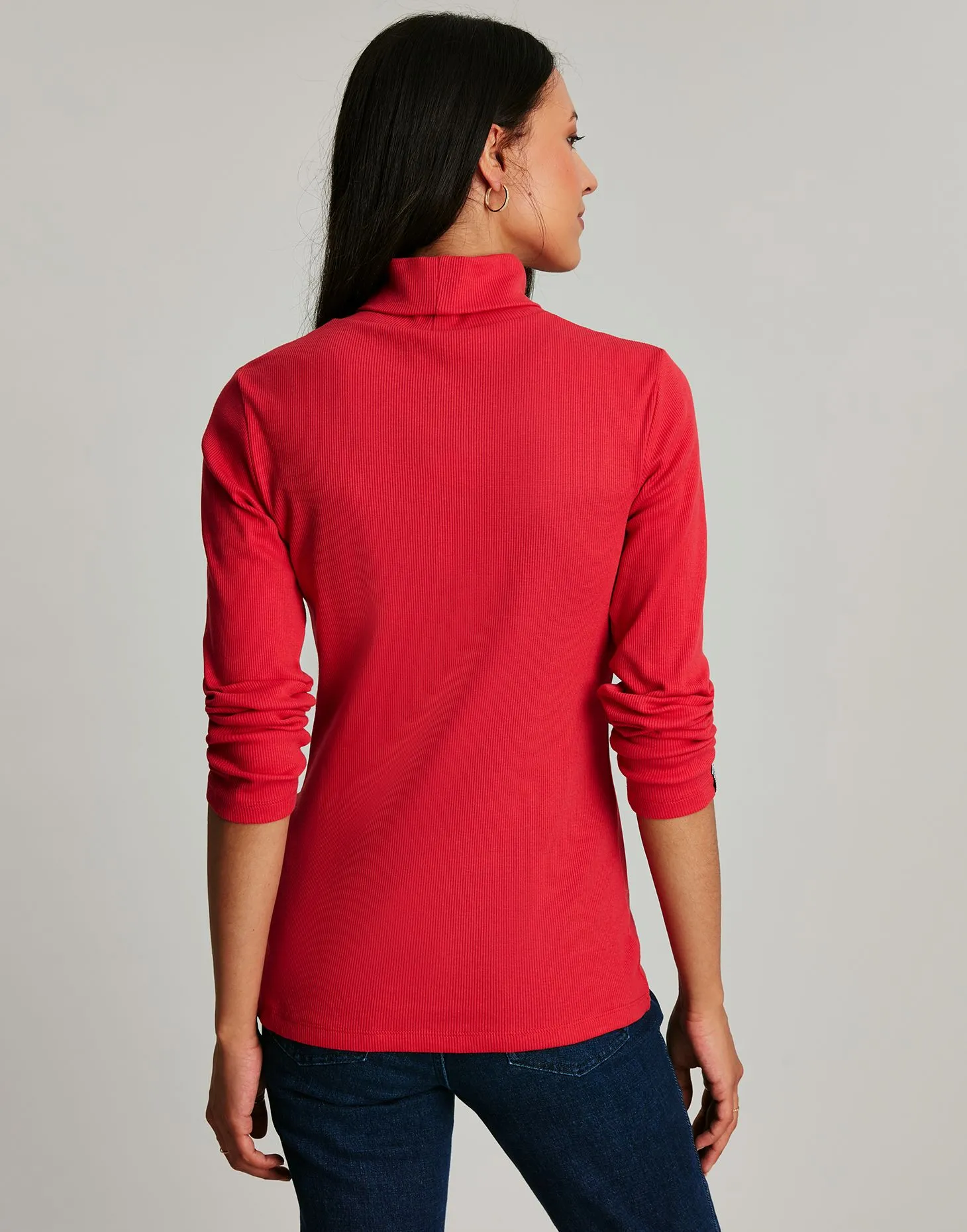 Joules | Clarissa Roll Neck Jersey Top | Women's | Red