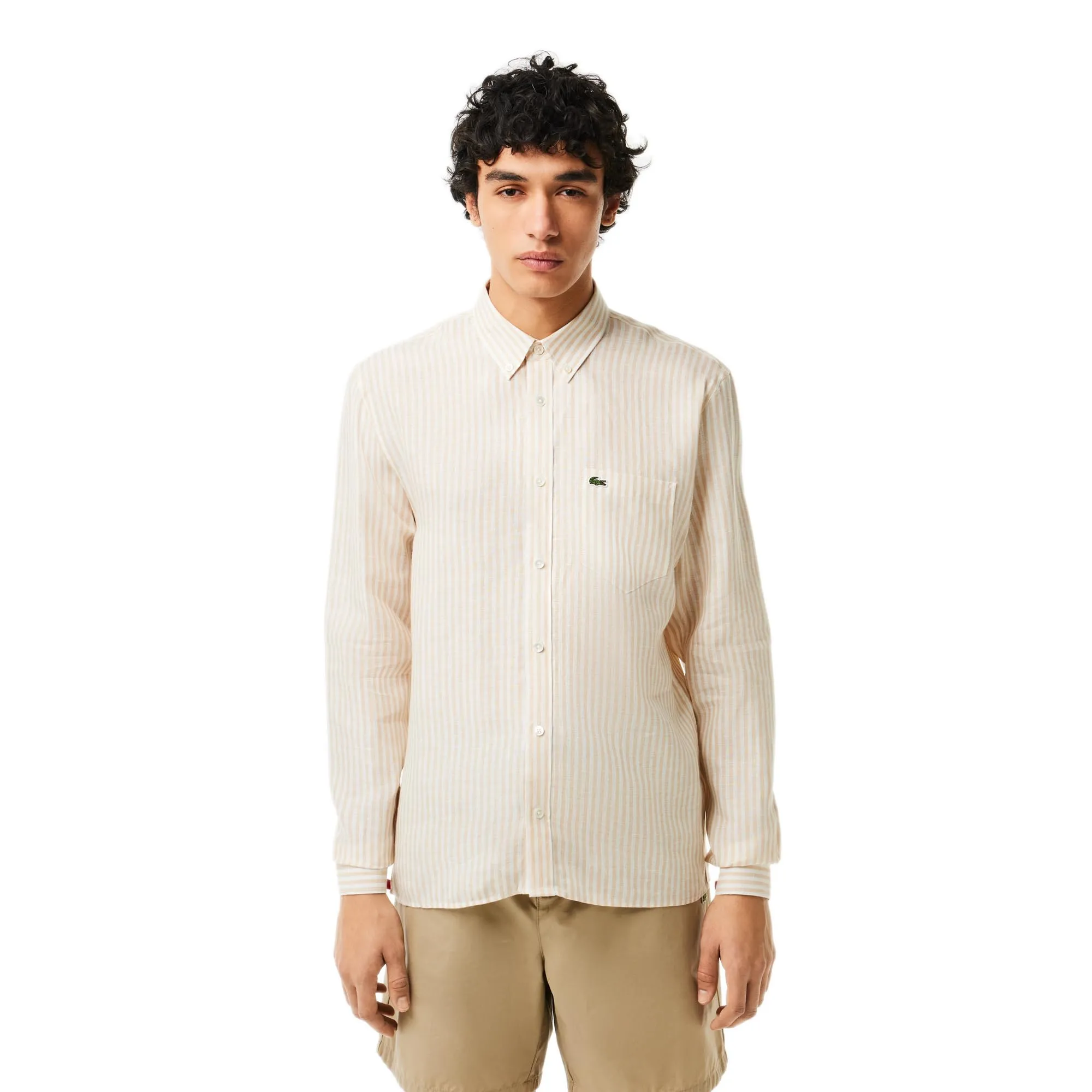 Lacoste Men's Regular Fit Shirt (Beige)