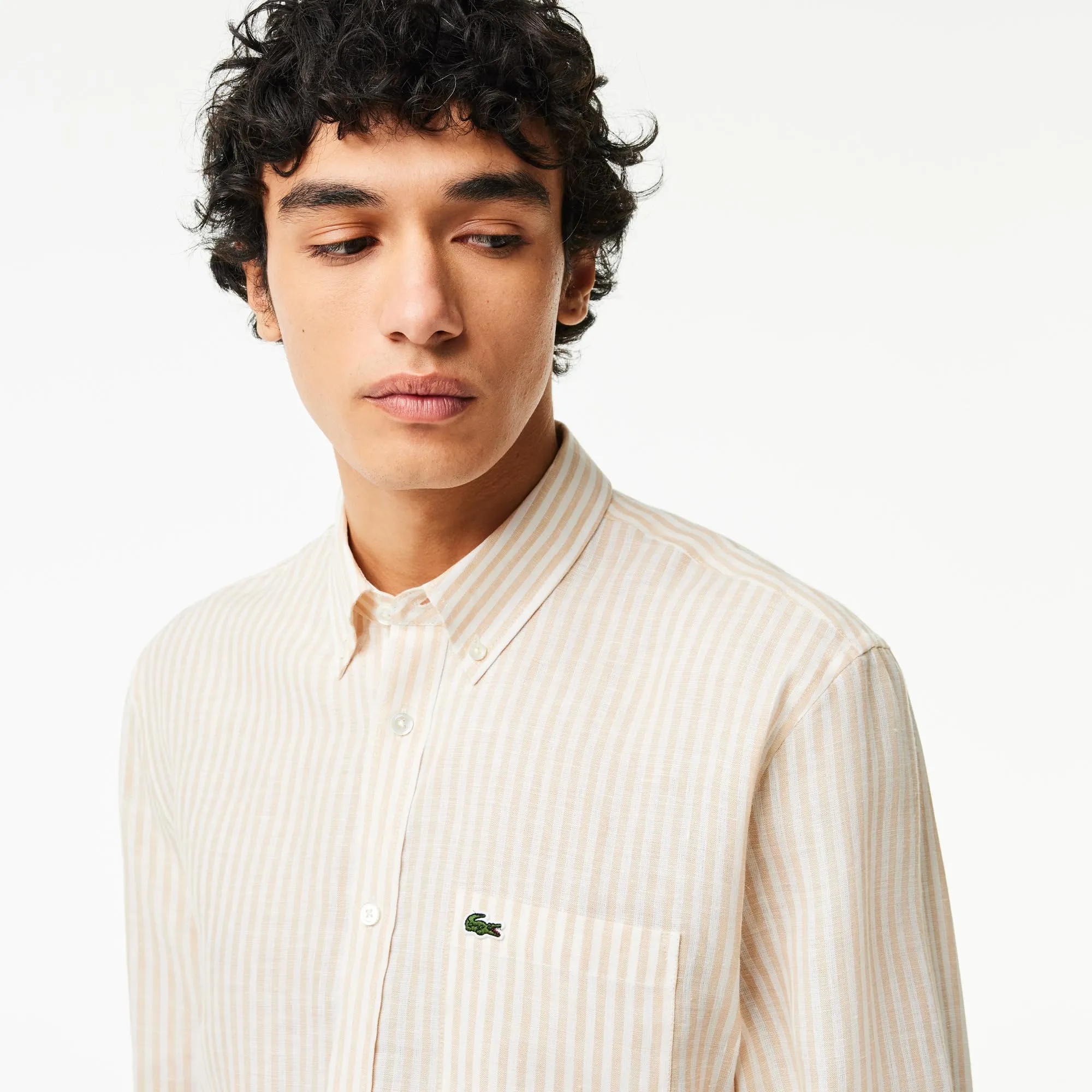 Lacoste Men's Regular Fit Shirt (Beige)