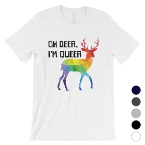 LGBT Deer Queer Rainbow Mens Shirt