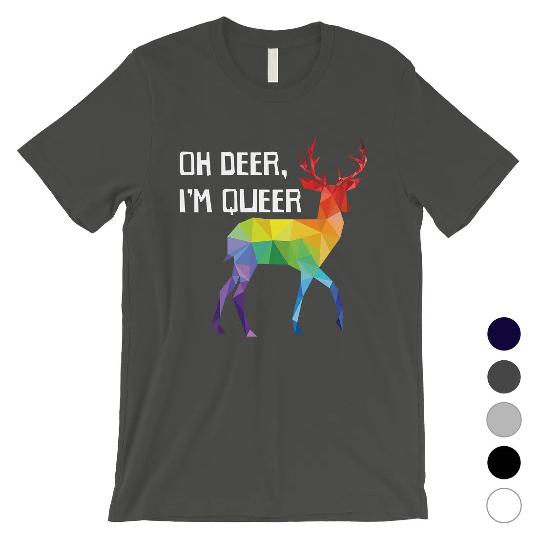 LGBT Deer Queer Rainbow Mens Shirt