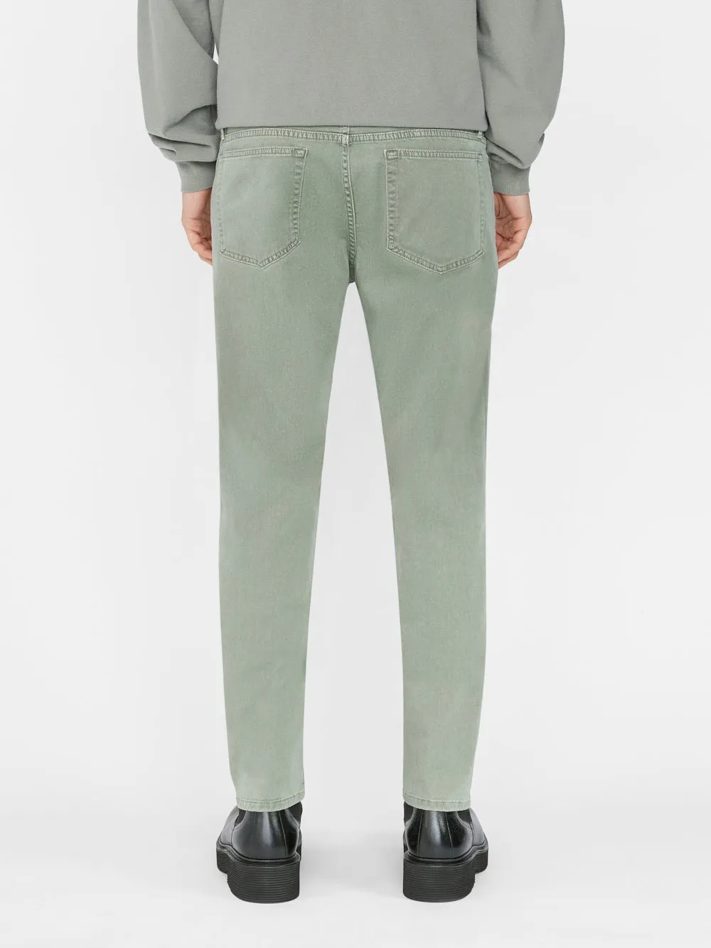 L'Homme Slim Brushed Twill -- Washed Military