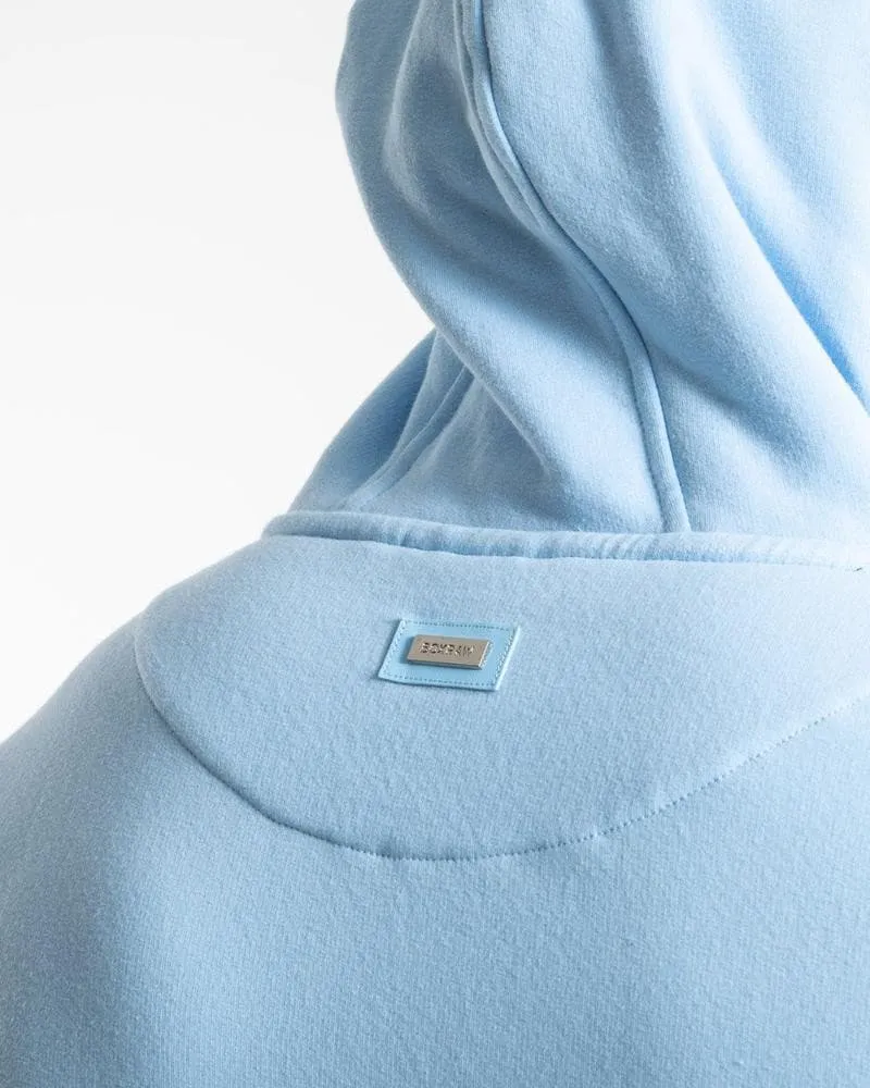 MARCIANO ZIP HOODIE - BABY BLUE