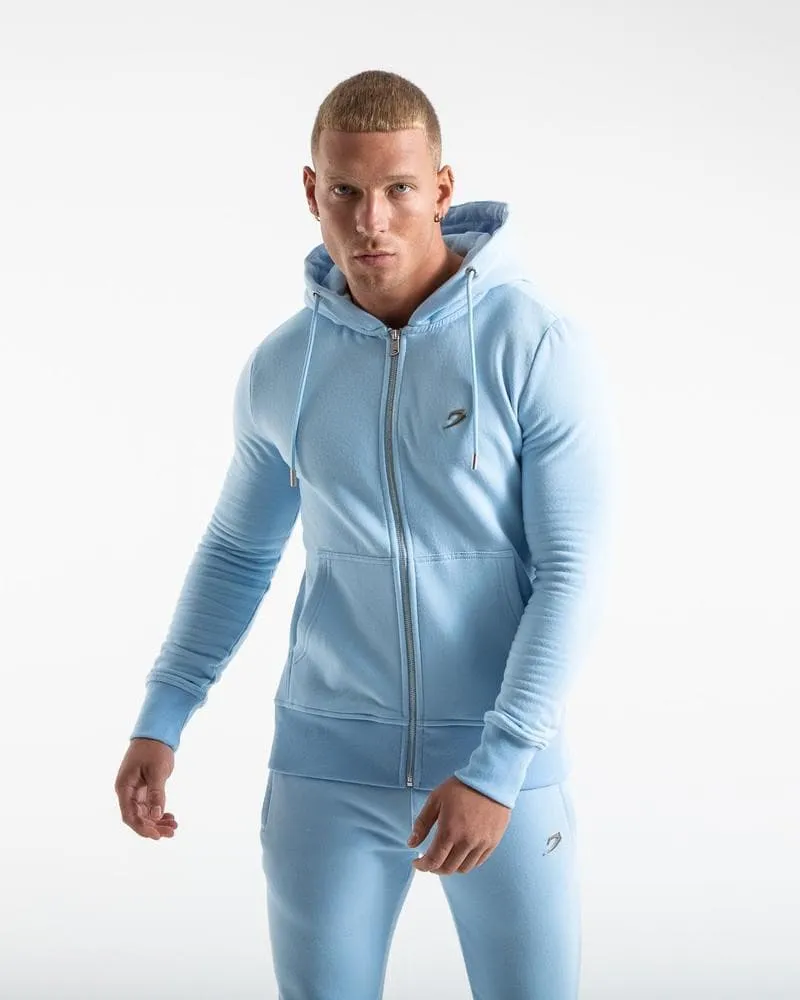 MARCIANO ZIP HOODIE - BABY BLUE