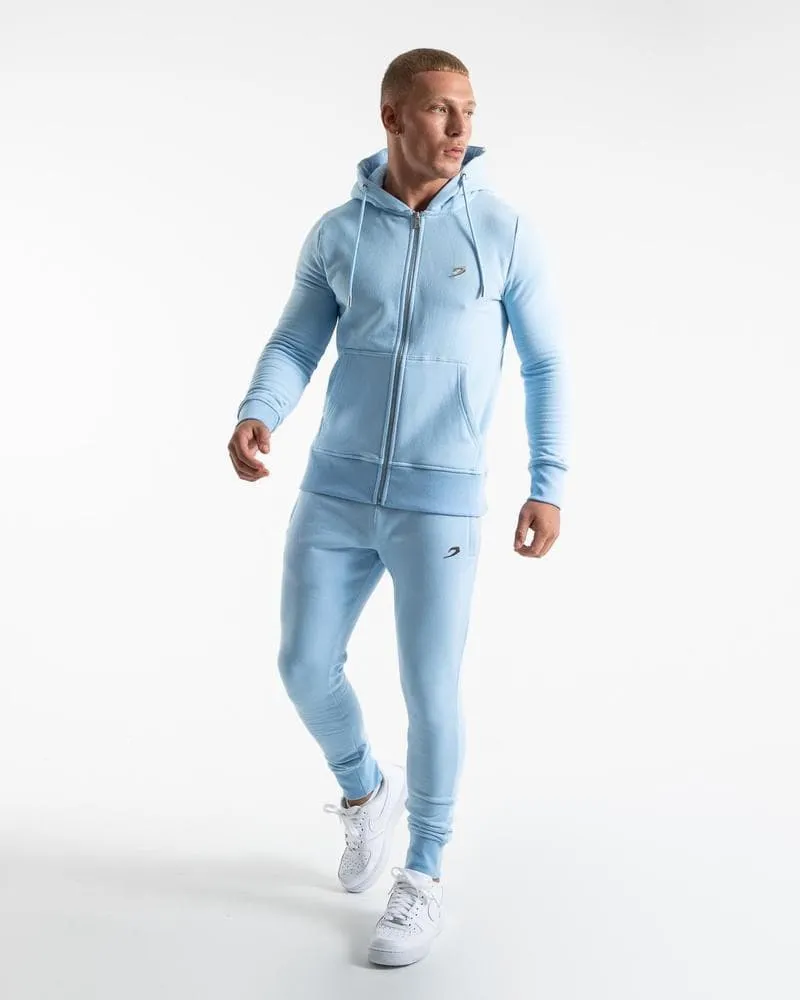 MARCIANO ZIP HOODIE - BABY BLUE