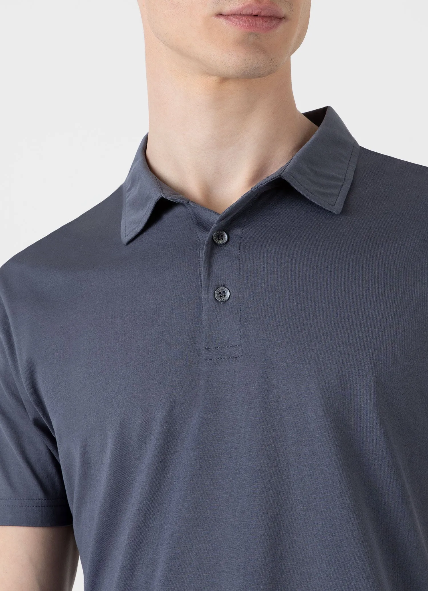 Men's Jersey Classic Polo Shirt in Slate Blue