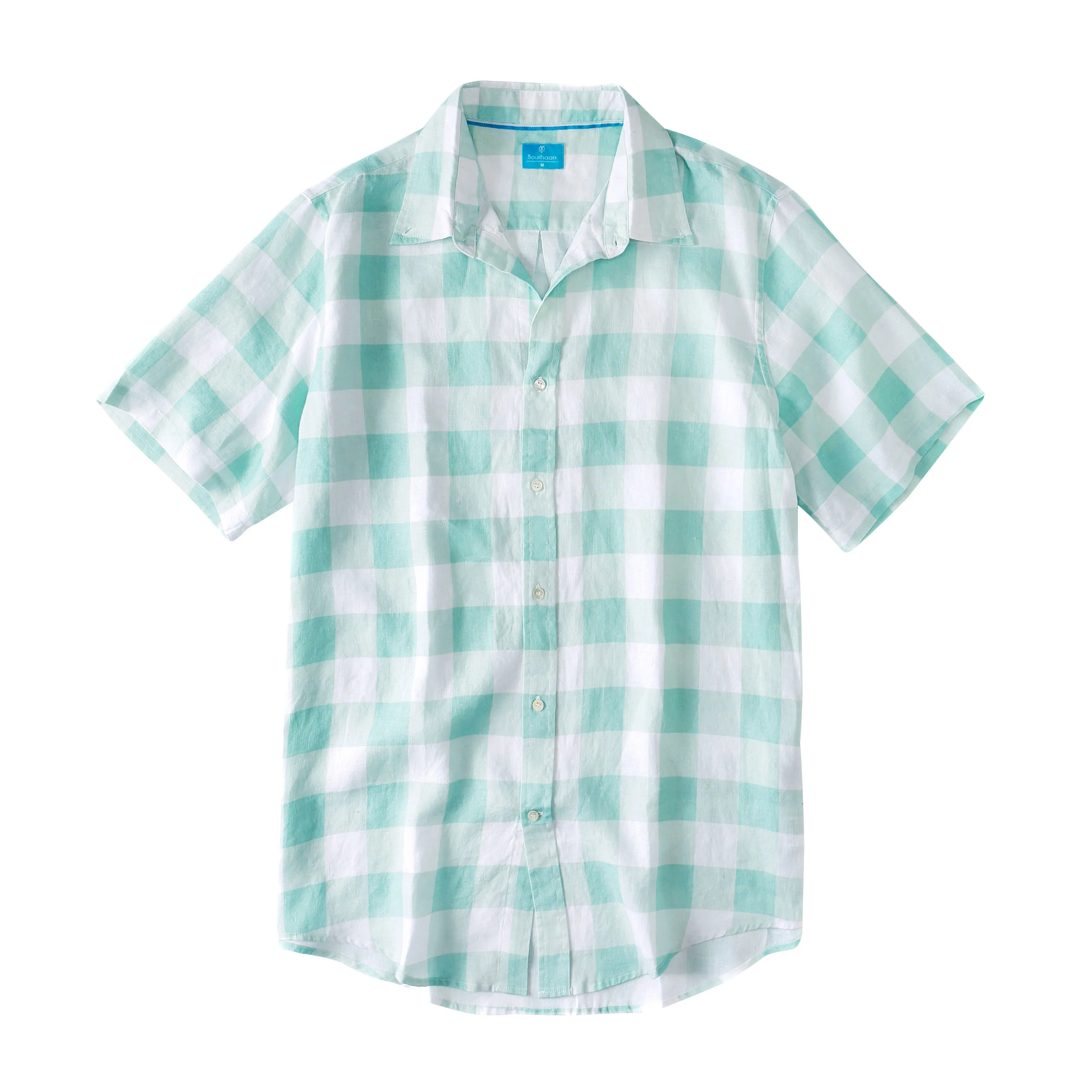 Men's Regular Fit Short Sleeve 100% Linen Shirt