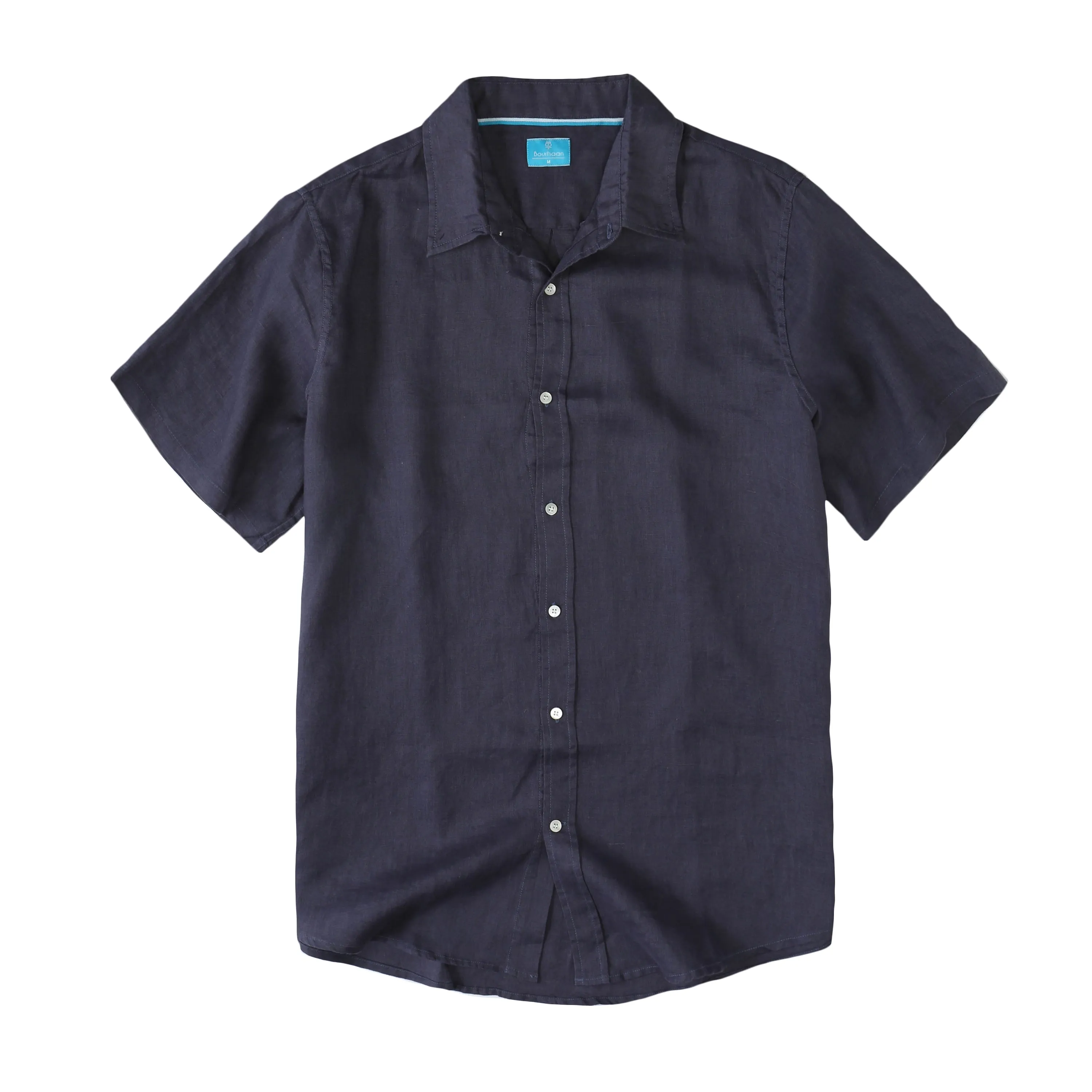 Men's Regular Fit Short Sleeve 100% Linen Shirt