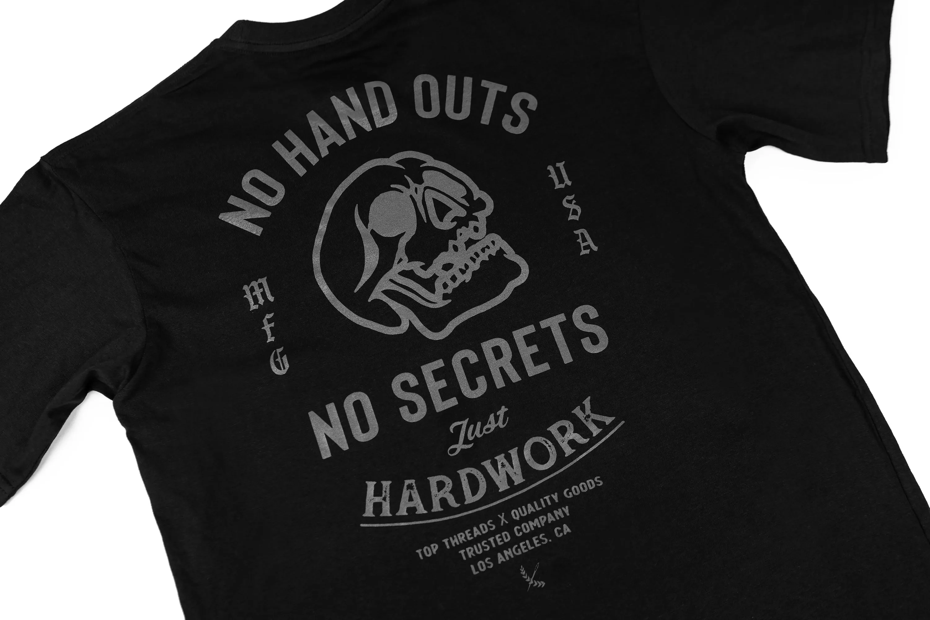 NO HAND OUTS TEE - BLACK/BLACK