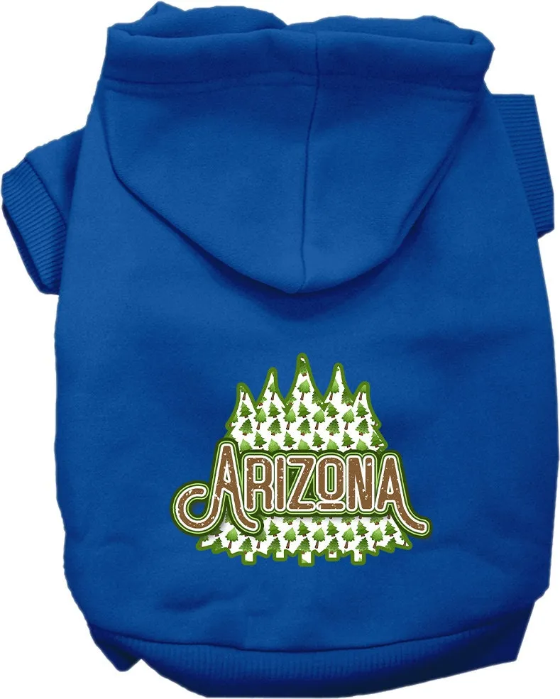 Pet Dog & Cat Screen Printed Hoodie for Medium to Large Pets (Sizes 2XL-6XL), "Arizona Woodland Trees"