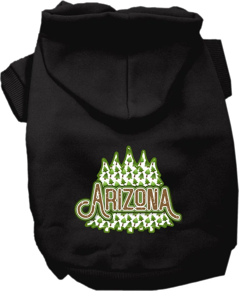 Pet Dog & Cat Screen Printed Hoodie for Medium to Large Pets (Sizes 2XL-6XL), "Arizona Woodland Trees"