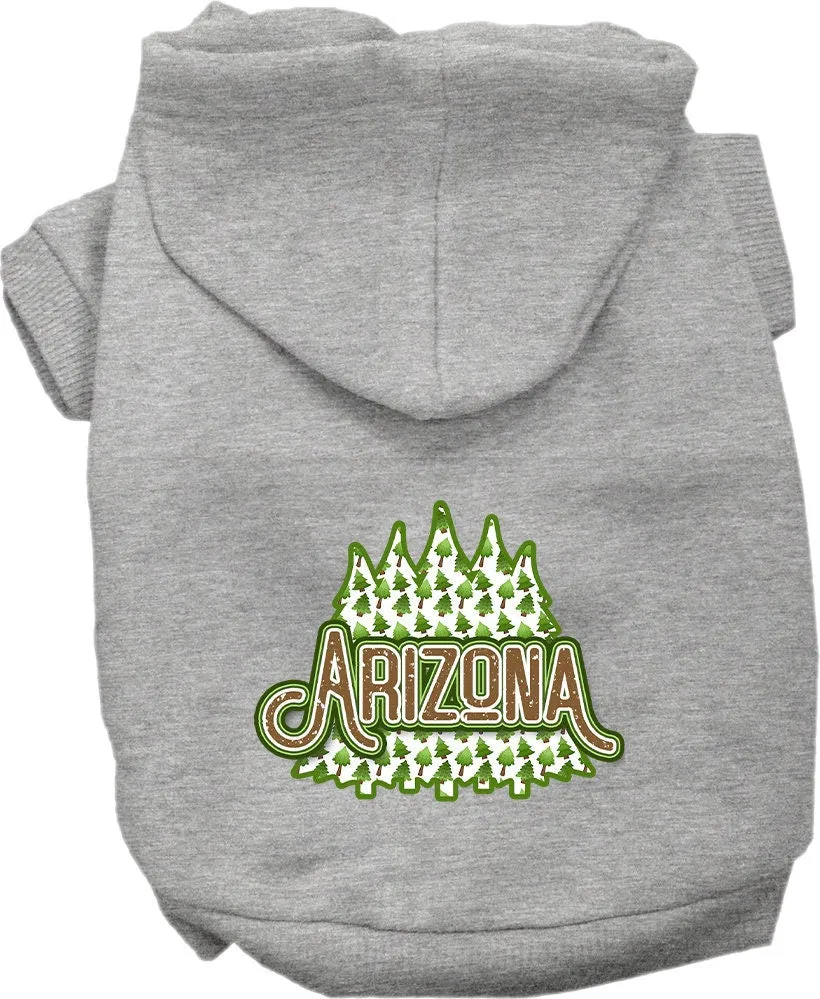 Pet Dog & Cat Screen Printed Hoodie for Medium to Large Pets (Sizes 2XL-6XL), "Arizona Woodland Trees"