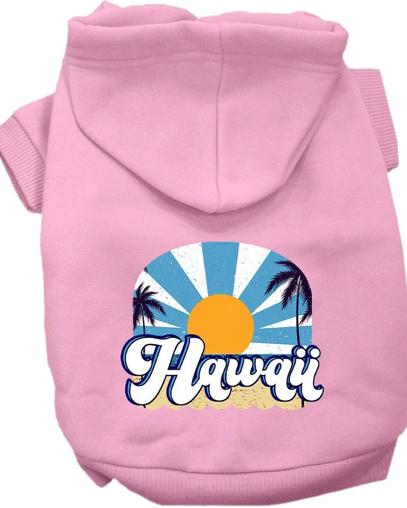 Pet Dog & Cat Screen Printed Hoodie for Medium to Large Pets (Sizes 2XL-6XL), "Hawaii Coast"