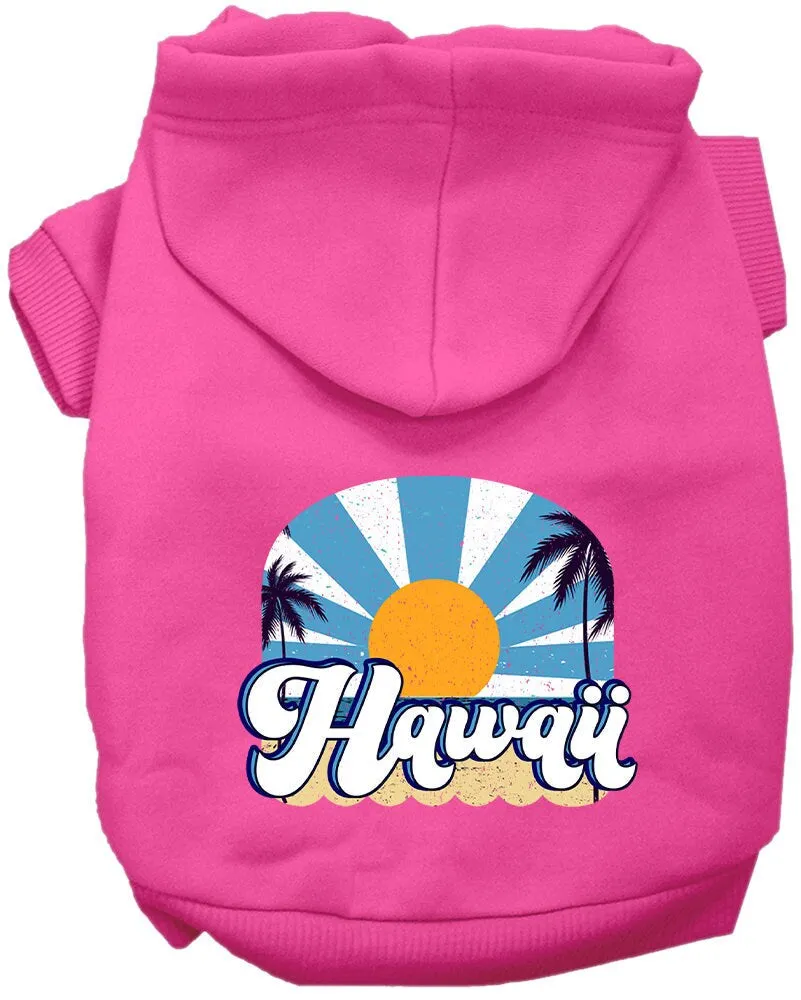 Pet Dog & Cat Screen Printed Hoodie for Medium to Large Pets (Sizes 2XL-6XL), "Hawaii Coast"