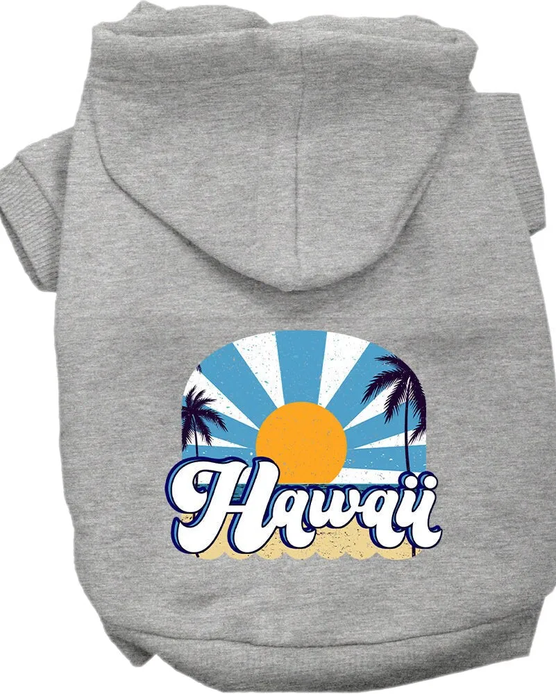 Pet Dog & Cat Screen Printed Hoodie for Medium to Large Pets (Sizes 2XL-6XL), "Hawaii Coast"