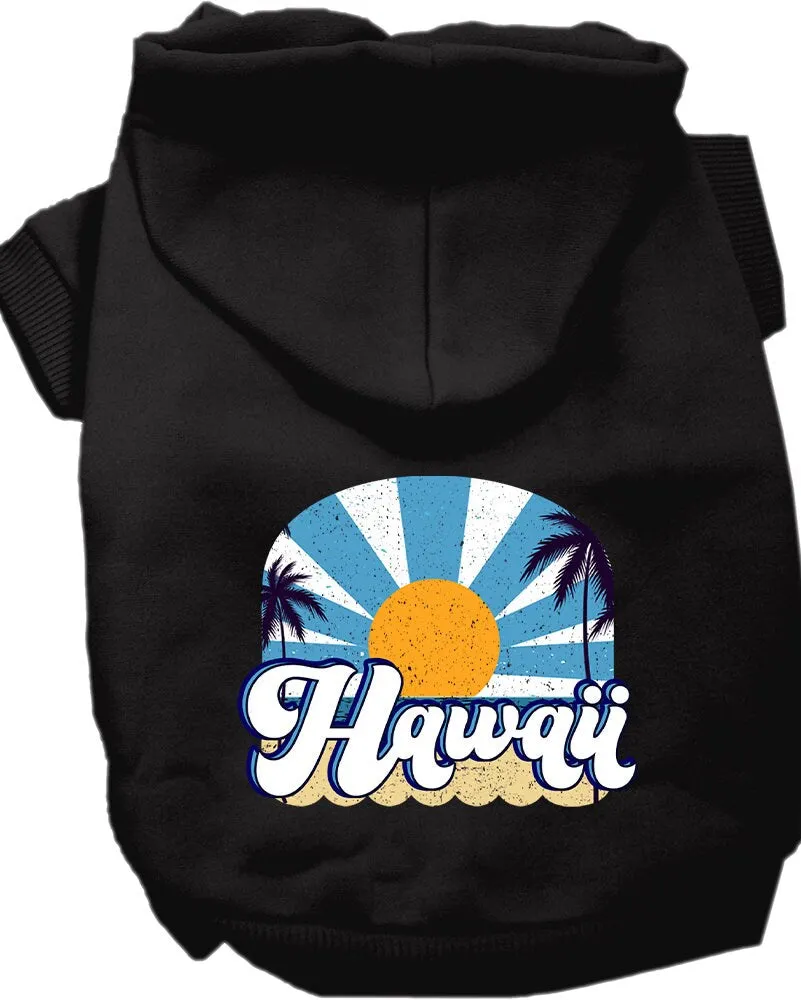 Pet Dog & Cat Screen Printed Hoodie for Medium to Large Pets (Sizes 2XL-6XL), "Hawaii Coast"