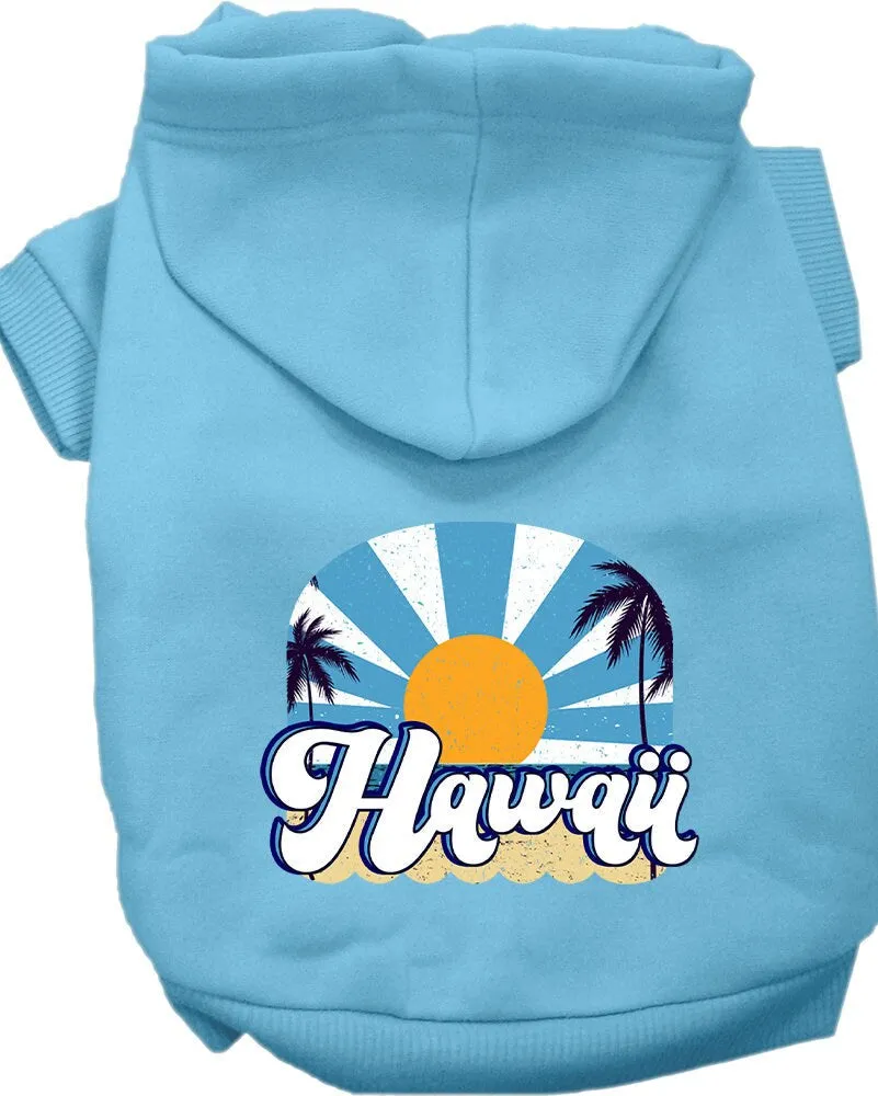 Pet Dog & Cat Screen Printed Hoodie for Medium to Large Pets (Sizes 2XL-6XL), "Hawaii Coast"