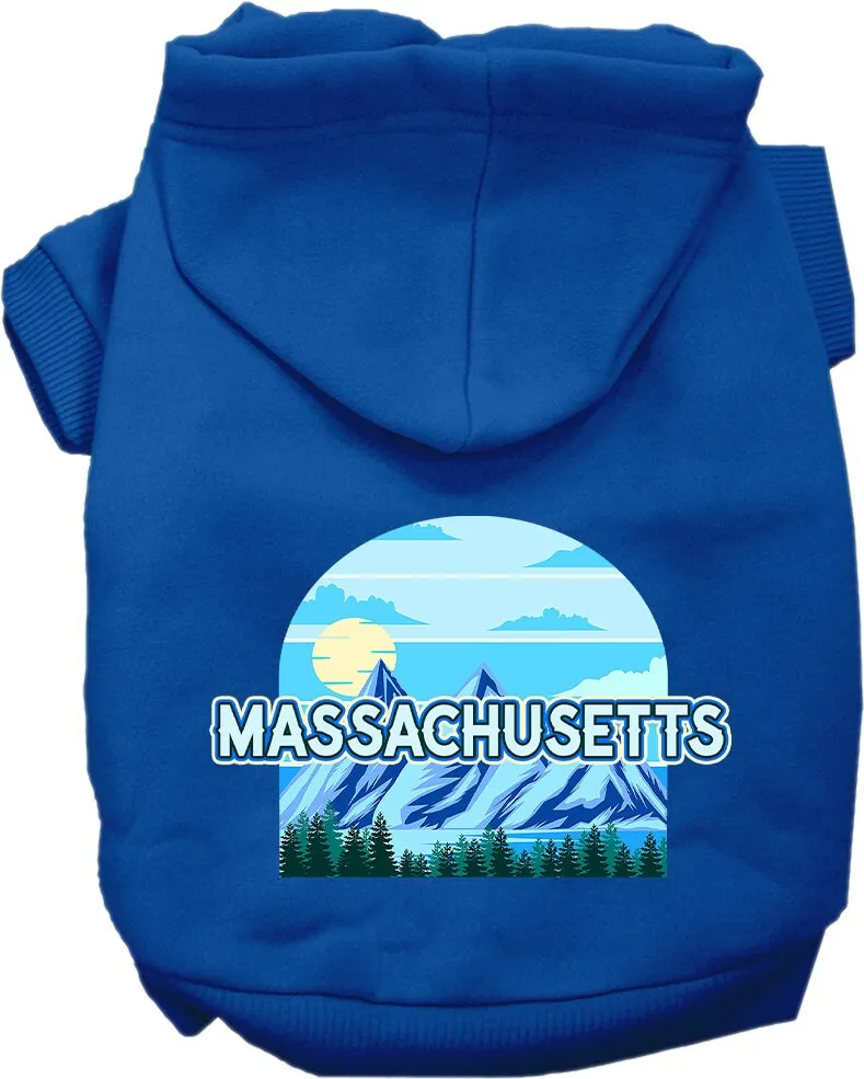 Pet Dog & Cat Screen Printed Hoodie for Medium to Large Pets (Sizes 2XL-6XL), "Massachusetts Trailblazer"