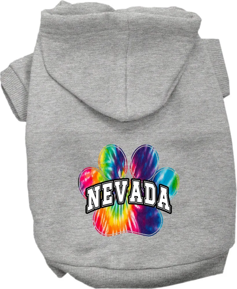 Pet Dog & Cat Screen Printed Hoodie for Medium to Large Pets (Sizes 2XL-6XL), "Nevada Bright Tie Dye"