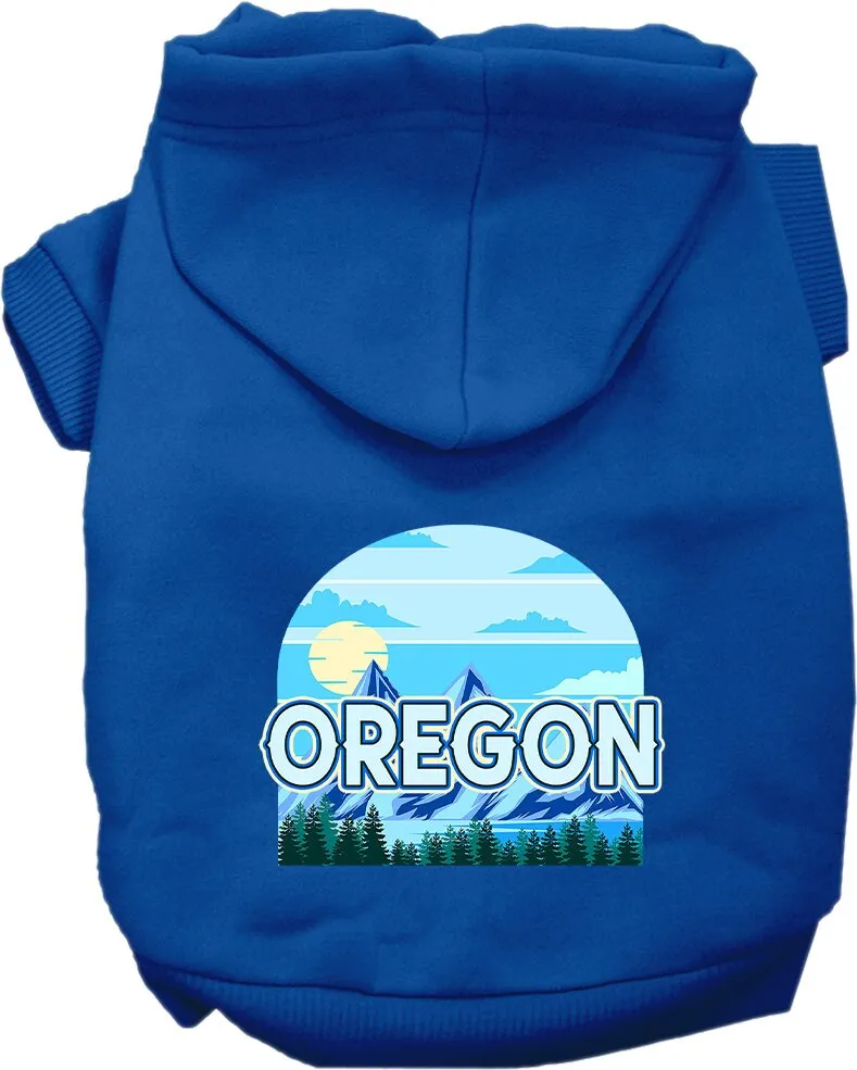 Pet Dog & Cat Screen Printed Hoodie for Medium to Large Pets (Sizes 2XL-6XL), "Oregon Trailblazer"