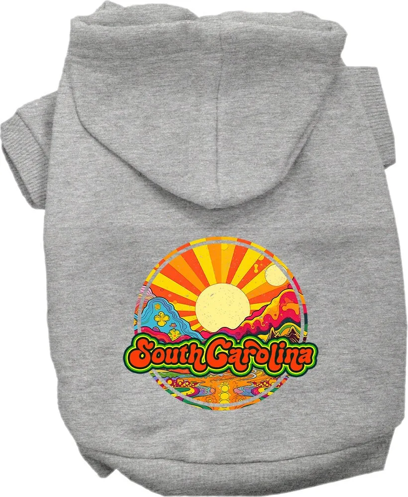 Pet Dog & Cat Screen Printed Hoodie for Medium to Large Pets (Sizes 2XL-6XL), "South Carolina Mellow Mountain"