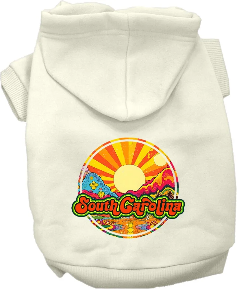 Pet Dog & Cat Screen Printed Hoodie for Medium to Large Pets (Sizes 2XL-6XL), "South Carolina Mellow Mountain"