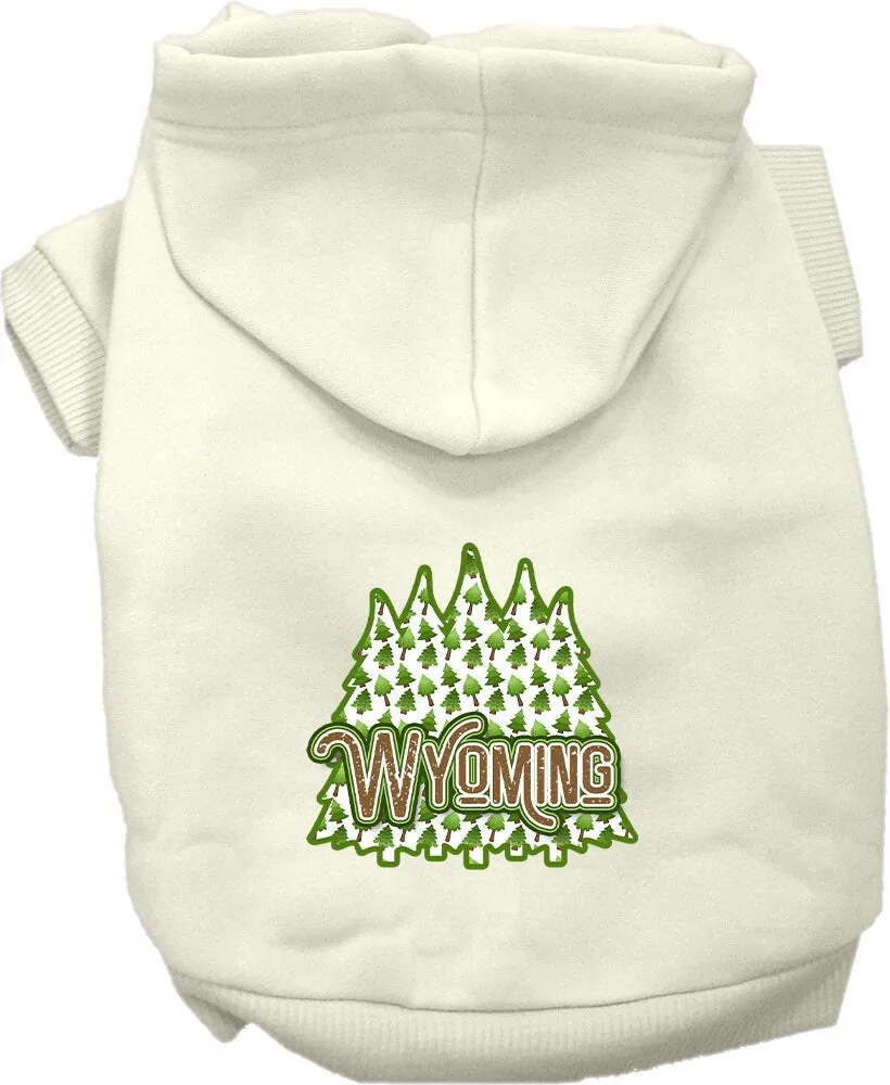 Pet Dog & Cat Screen Printed Hoodie for Medium to Large Pets (Sizes 2XL-6XL), "Wyoming Woodland Trees"