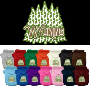 Pet Dog & Cat Screen Printed Hoodie for Medium to Large Pets (Sizes 2XL-6XL), "Wyoming Woodland Trees"