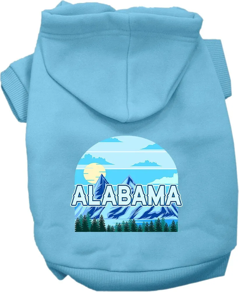 Pet Dog & Cat Screen Printed Hoodie for Small to Medium Pets (Sizes XS-XL), "Alabama Trailblazer"