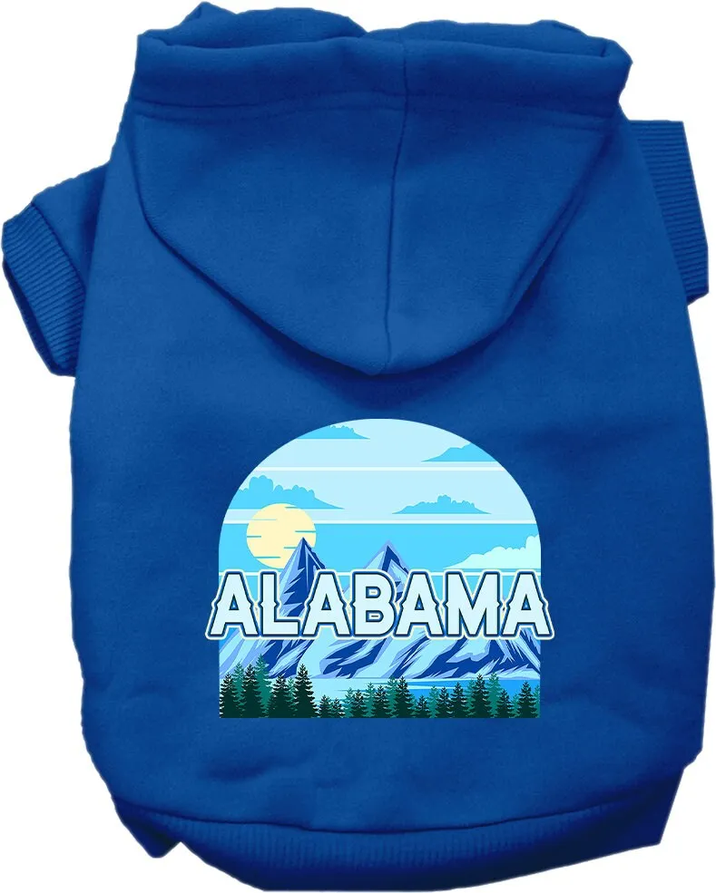 Pet Dog & Cat Screen Printed Hoodie for Small to Medium Pets (Sizes XS-XL), "Alabama Trailblazer"