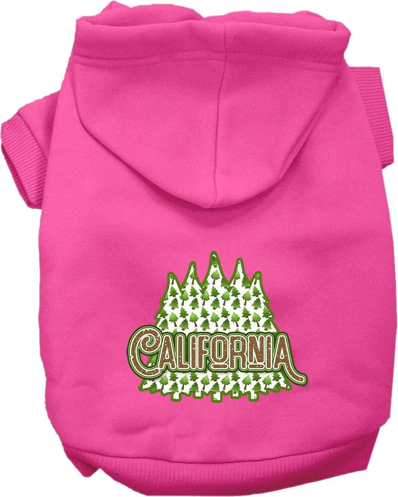 Pet Dog & Cat Screen Printed Hoodie for Small to Medium Pets (Sizes XS-XL), "California Woodland Trees"