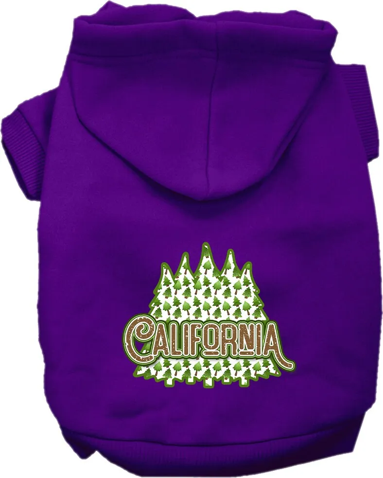 Pet Dog & Cat Screen Printed Hoodie for Small to Medium Pets (Sizes XS-XL), "California Woodland Trees"