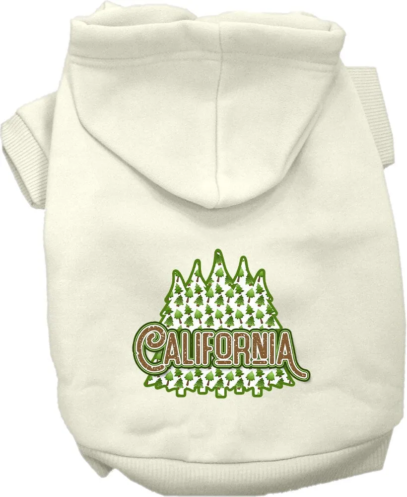 Pet Dog & Cat Screen Printed Hoodie for Small to Medium Pets (Sizes XS-XL), "California Woodland Trees"